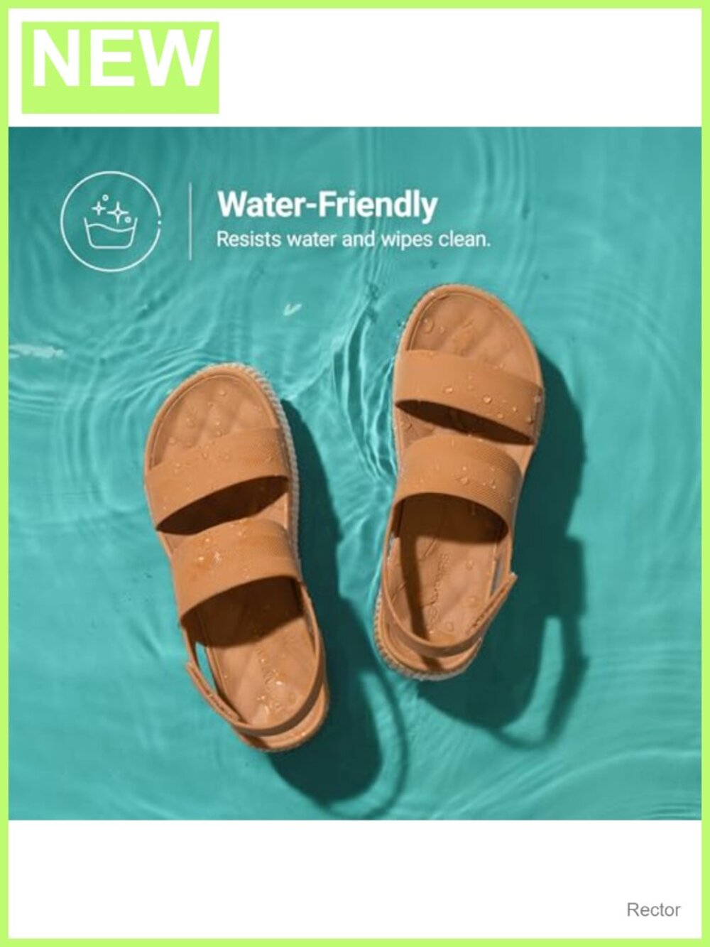 Waterproof Lightweight Platform Sandals Slingback - Picture 3 of 6